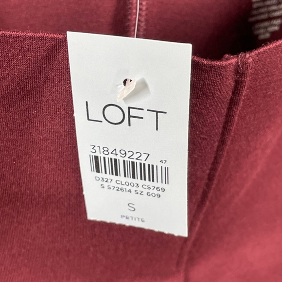 NEW Loft Pants Womens Small petite red skinny leggings preppy casual classic - Picture 5 of 9